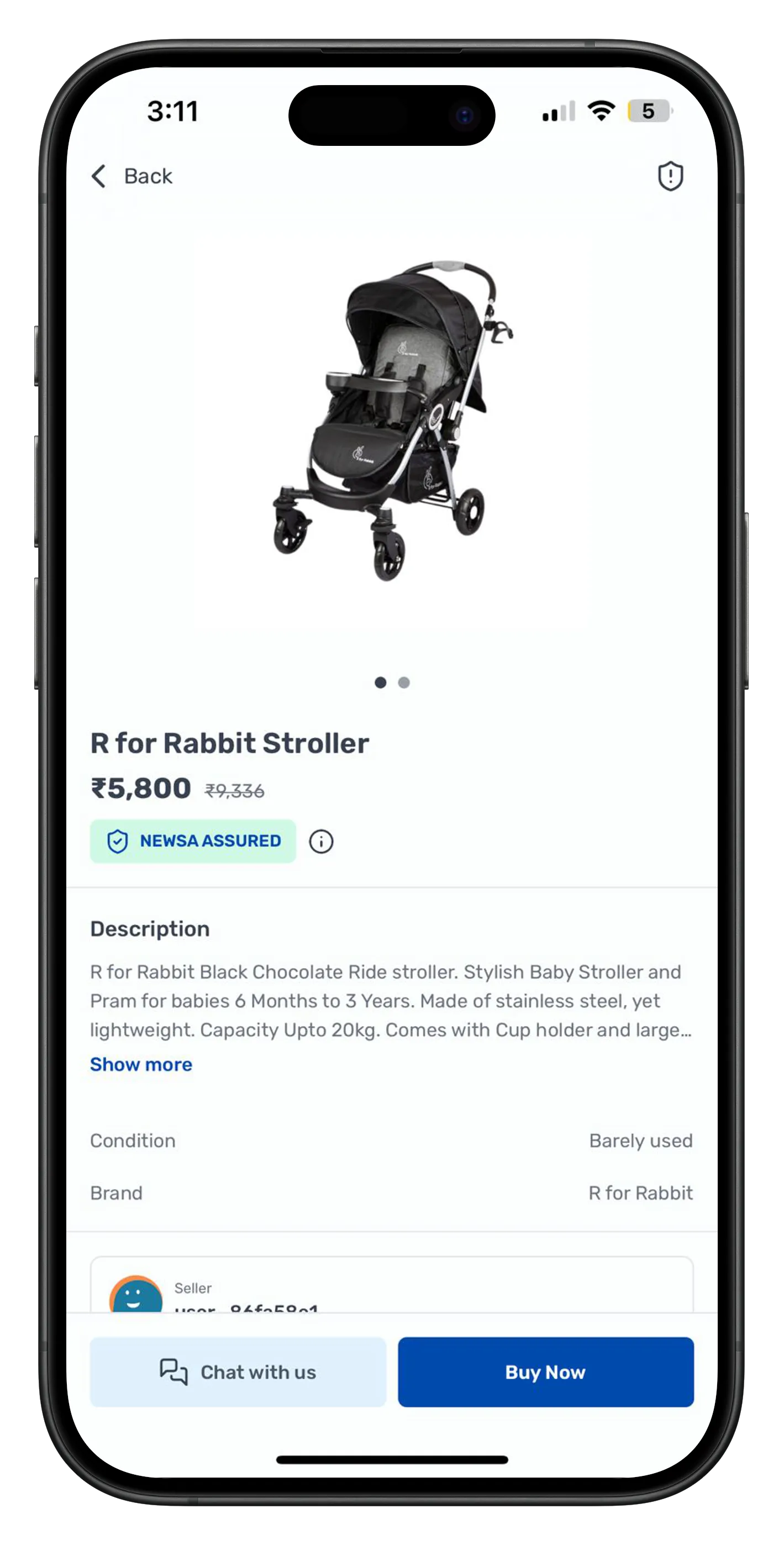 Product screen